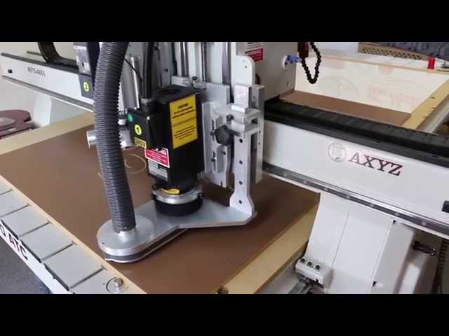 AXYZ CNC Router cutting an Acrylic and MDF sign video