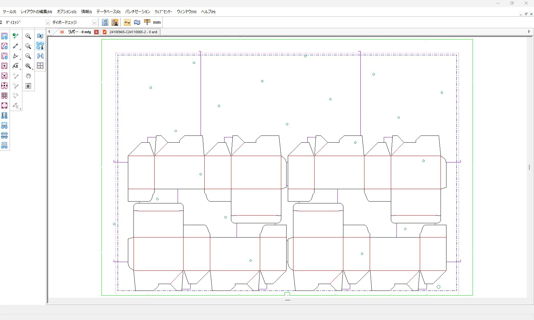 木型図面作成画面