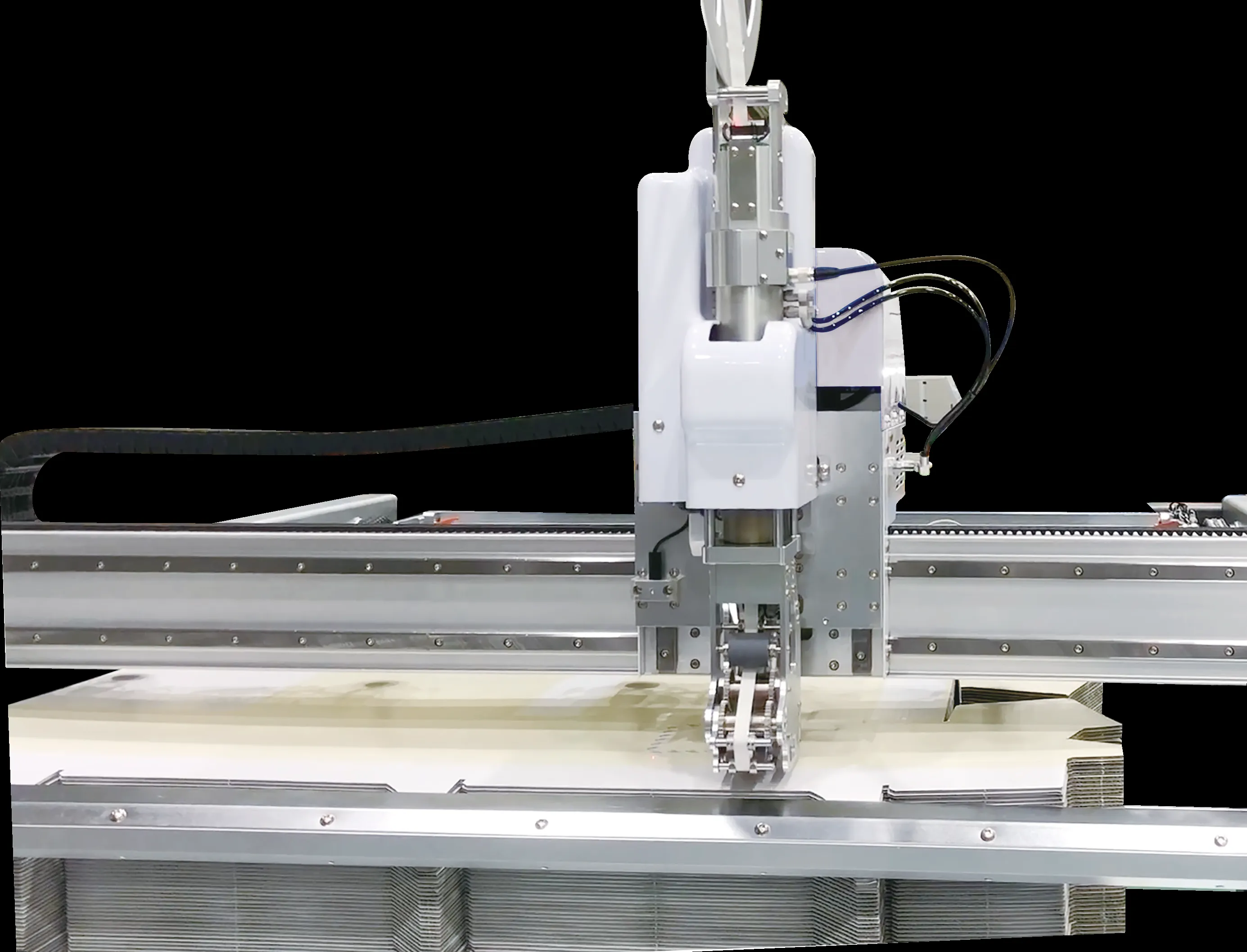 ATLがテープを貼っている様子