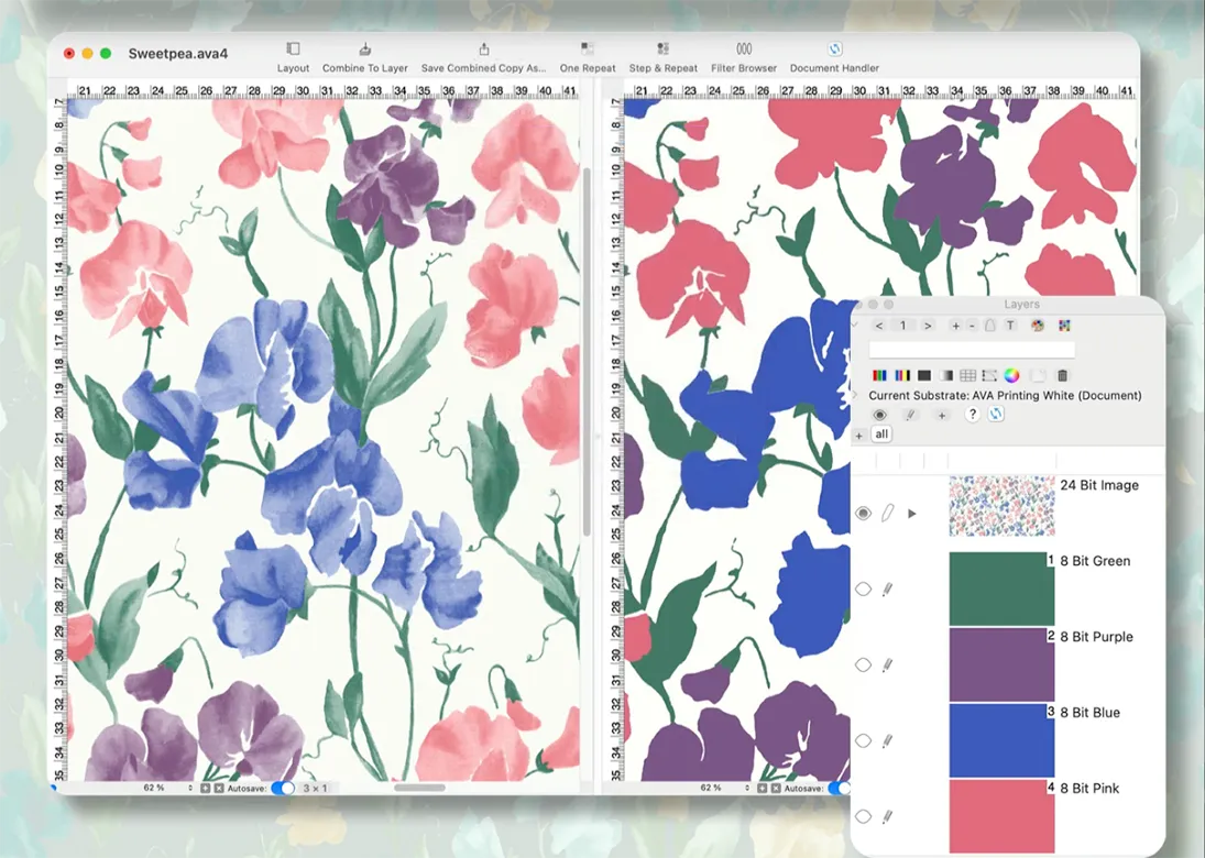 AVAでグラフィック制作を行うスクリーンショット