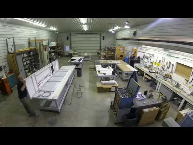 Making the sign for the new AXYZ Calgary office