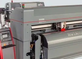 日本製図器工業が販売する高い生産性を誇るロータリー木型用レーザーカットシステム、ROTAMATE evo