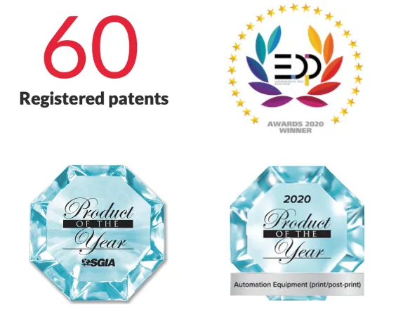 FOTOBAは60を超える特許にSGIAアワードの受賞も多数