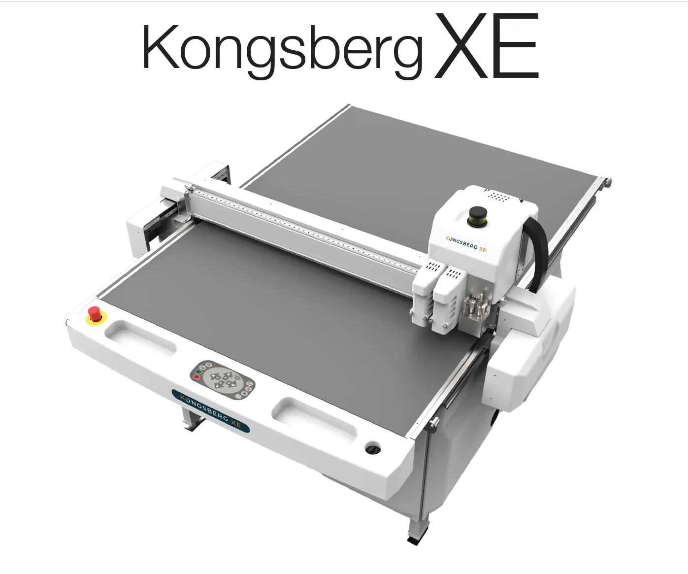 段ボールまでの厚さの資材の高速カットが可能な小型超高速デジタルコンバーティングマシン KongsbergXE-10