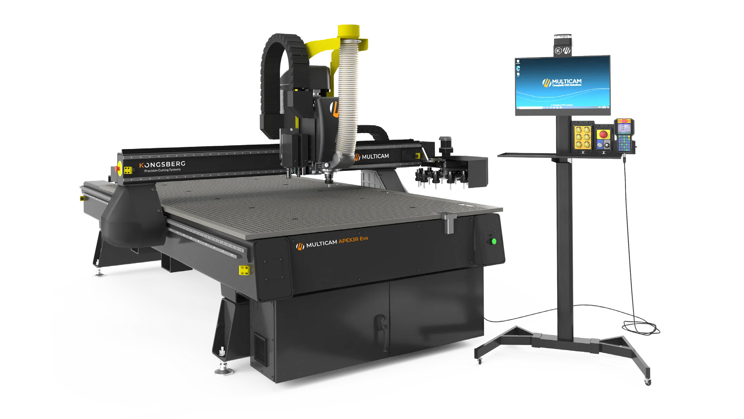 日本製図器工業が販売するKongsbergのCNCルーター、MultiCAM APEX3R Evo