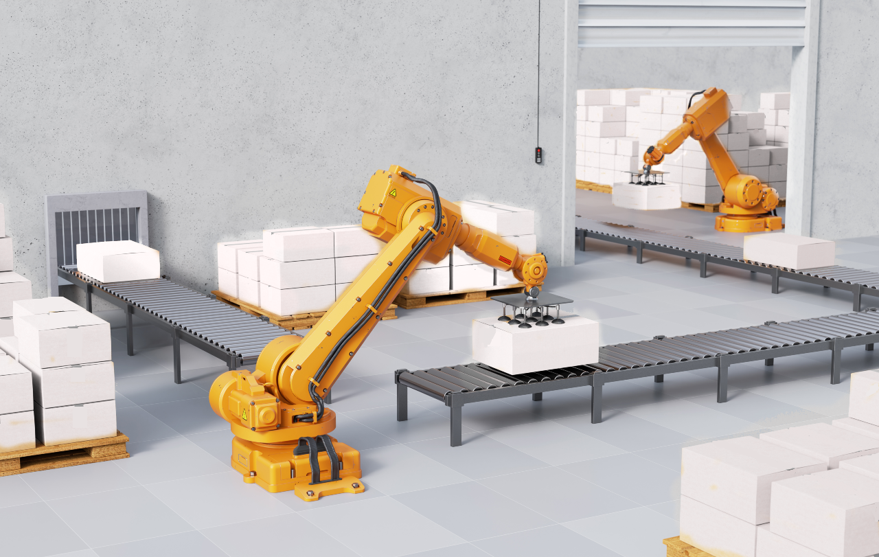 パレットから板紙の束をデパレタイズするロボットソリューション