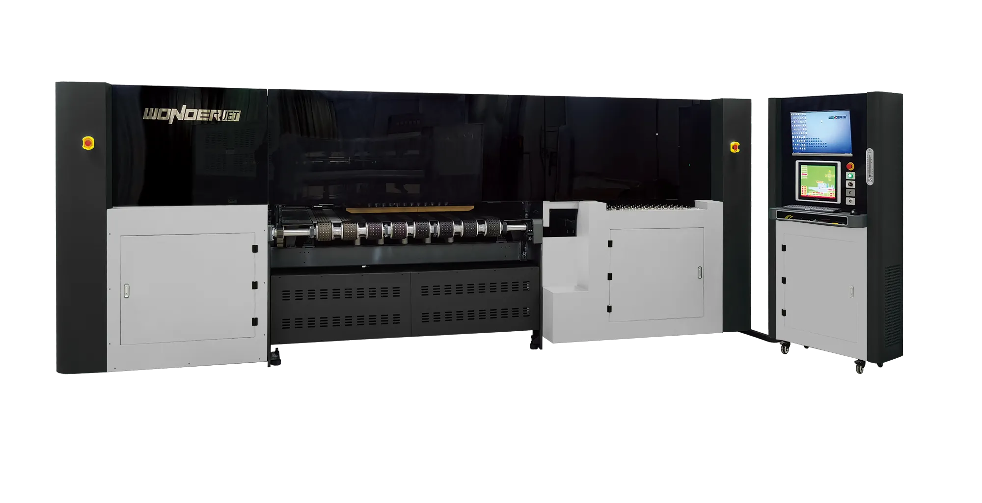 WonderJETシングルパス方式のスタンダードモデル。高速インクジェット印刷が可能で、外装箱印刷などに最適なモデル。