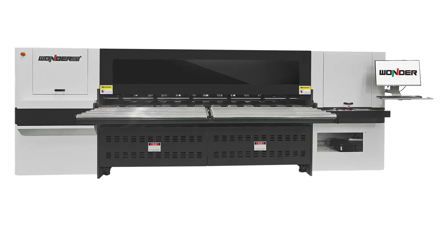 WonderJET マルチパスの8ヘッド搭載のマルチパス方式のスタンダードモデル。フルカラー印刷が可能。